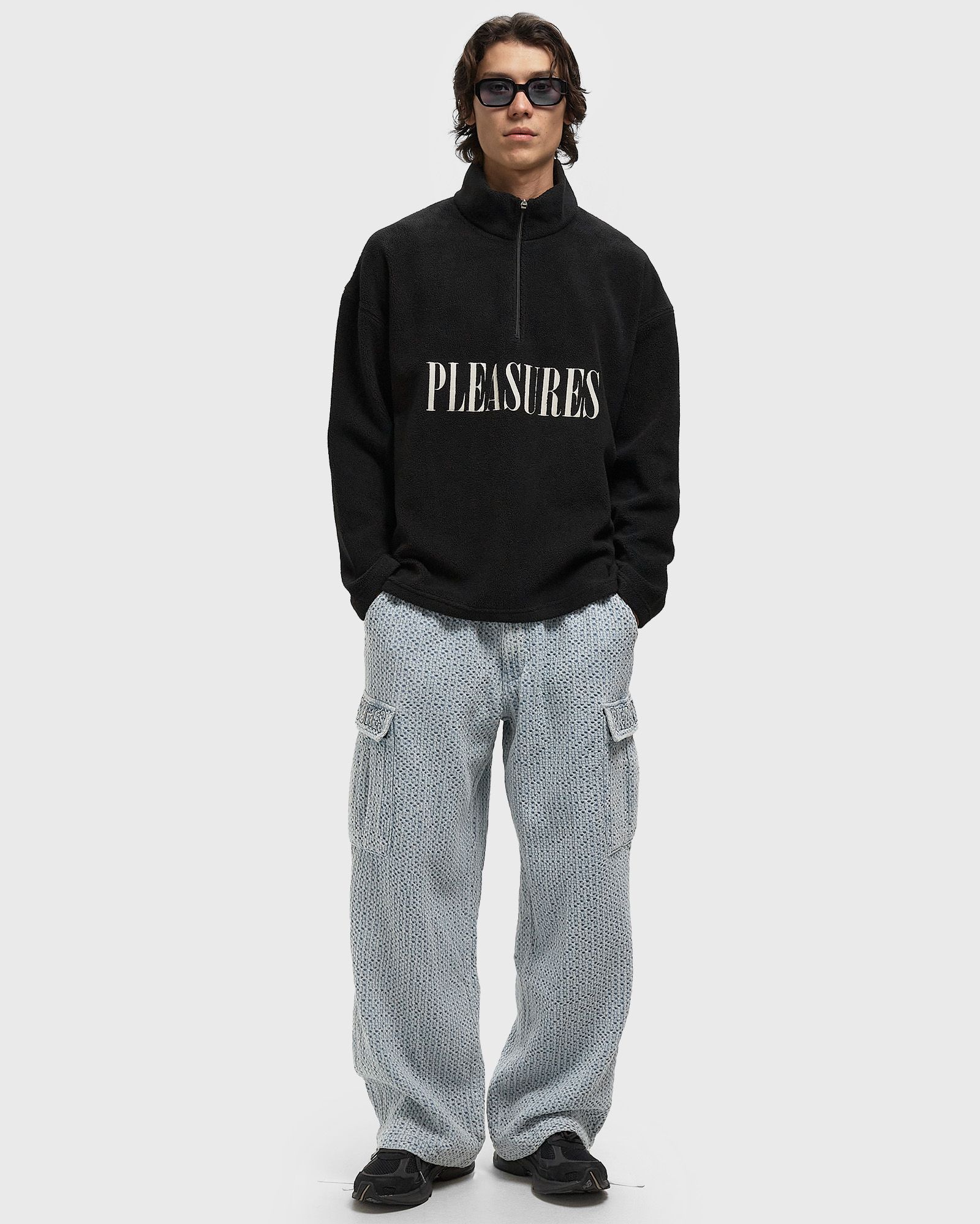 KNITTED INDIGO CARGO PANTS