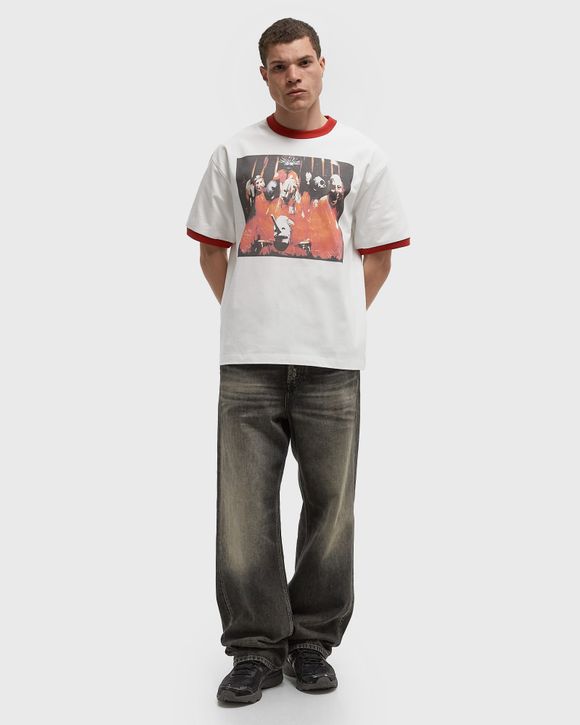 Pleasures x SLIPKNOT SELF TITLED RINGER SHIRT White | BSTN Store