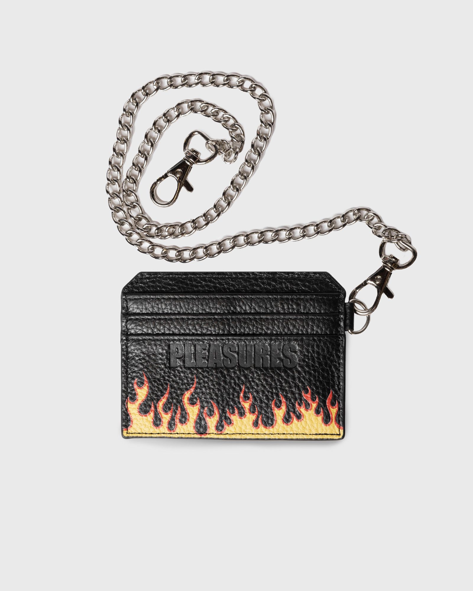 LEATHER CARD HOLDER w/ CHAIN