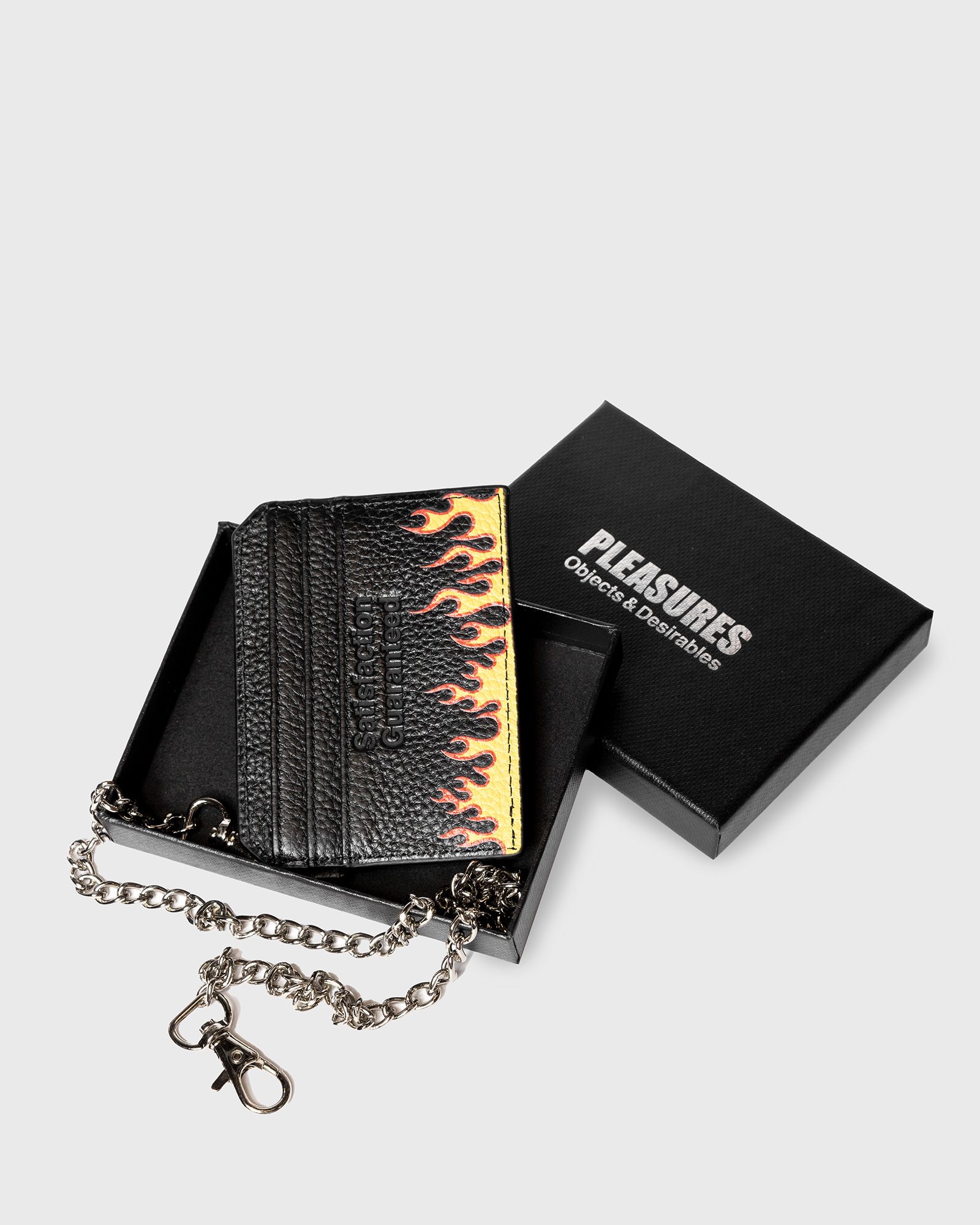 LEATHER CARD HOLDER w/ CHAIN