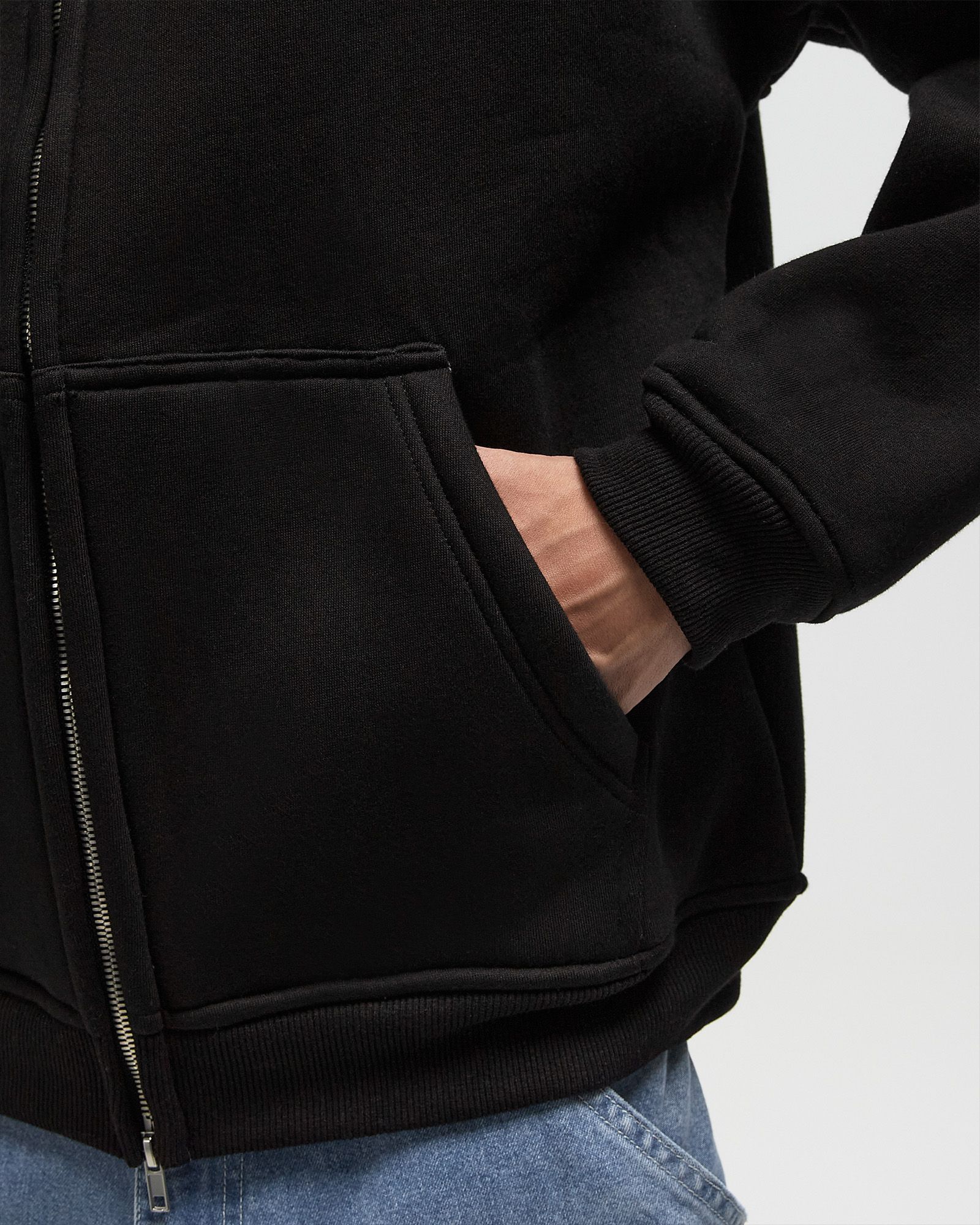 Pile Lined Zip-Thru Hood