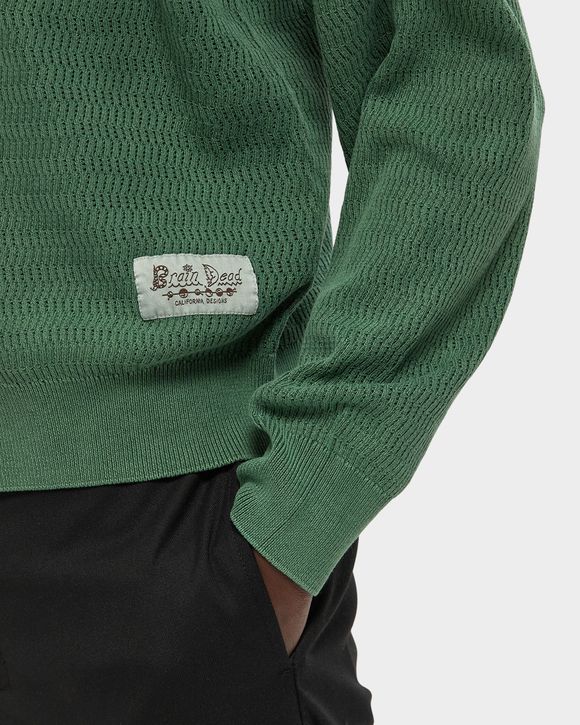 Pigment Dye Long Sleeve Polo Sweater