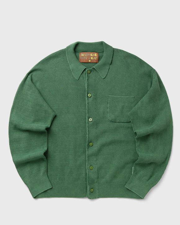 Pigment Dye Long Sleeve Polo Sweater
