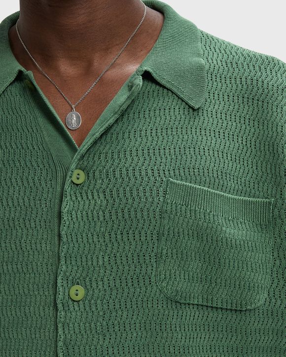 Pigment Dye Long Sleeve Polo Sweater