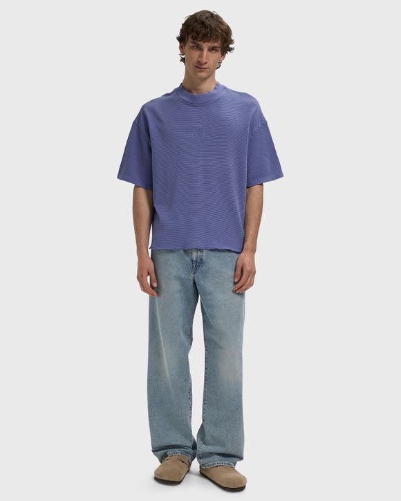 Thumbnail - Boxy Pique Mock Neck Tee