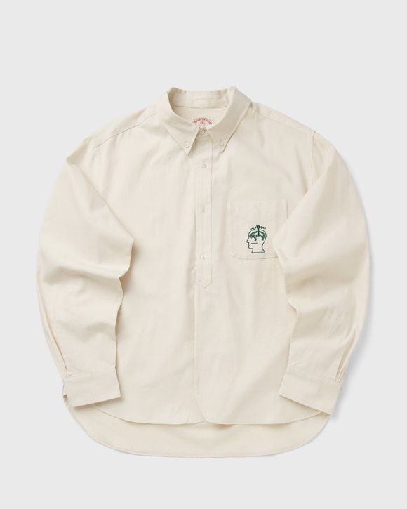 X BROOKS BROTHERS Half Placket Oxford Button Up