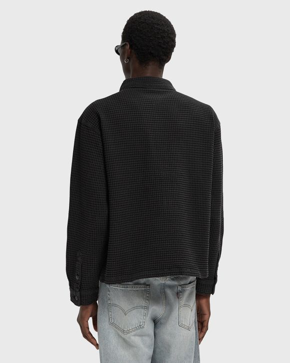 Waffle Button Front Shirt