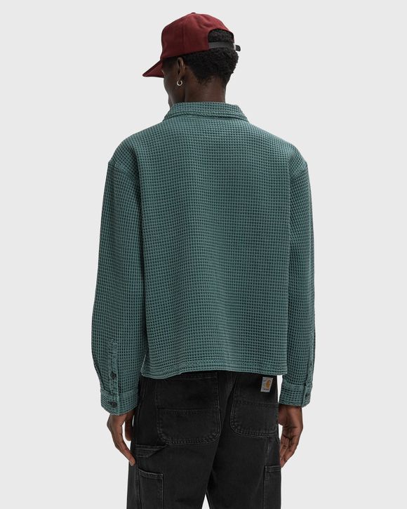 Waffle Button Front Shirt