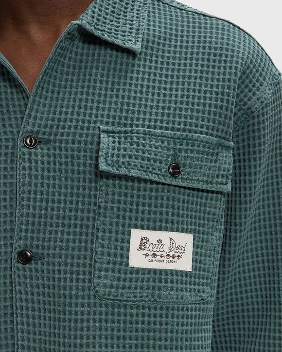 Waffle Button Front Shirt