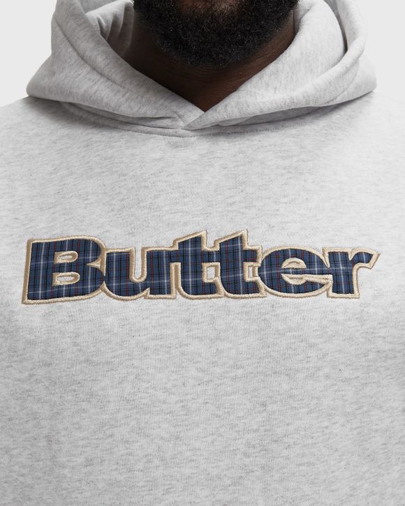 Plaid Logo Applique Pullover Hood