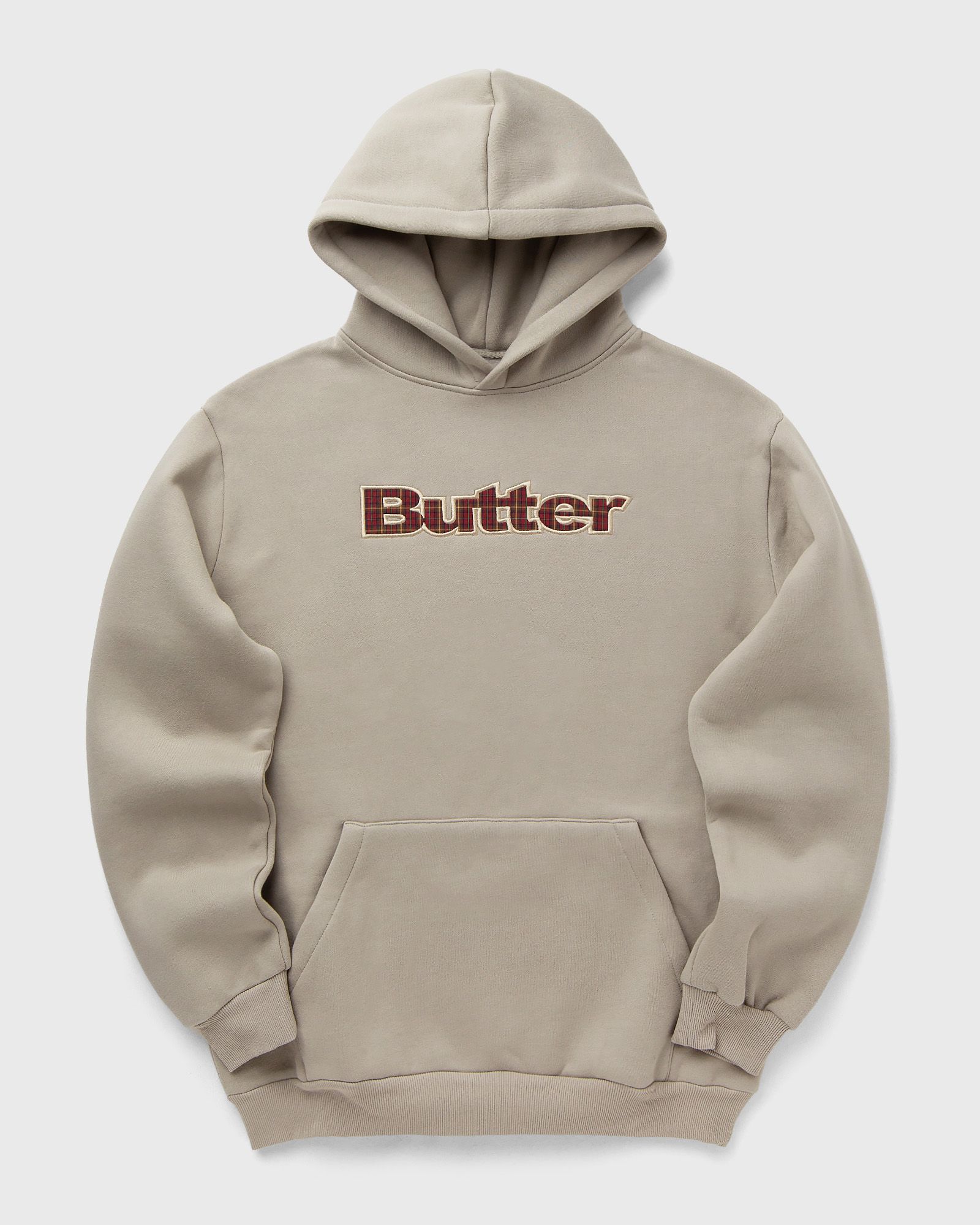 Plaid Logo Applique Pullover Hood