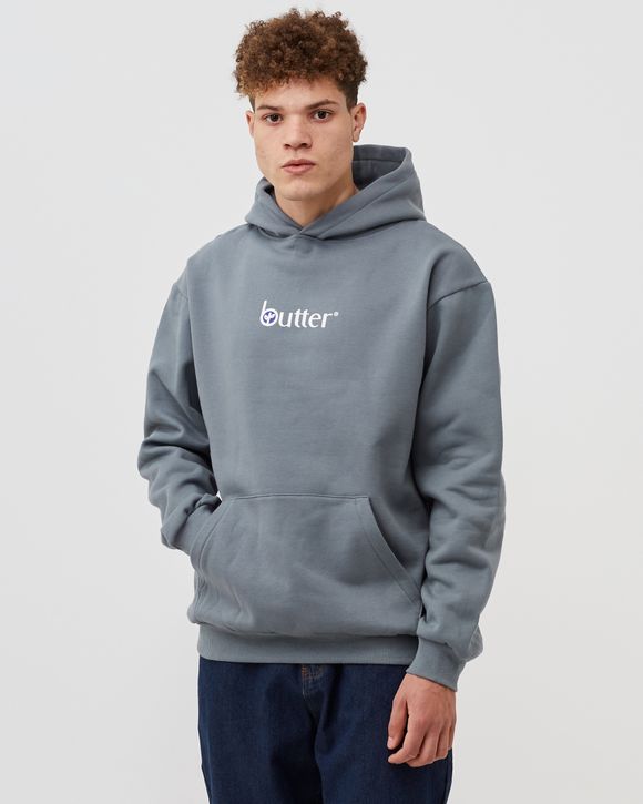 Butter Goods Leaf Classic Logo Hoodie Grey DULL MINT