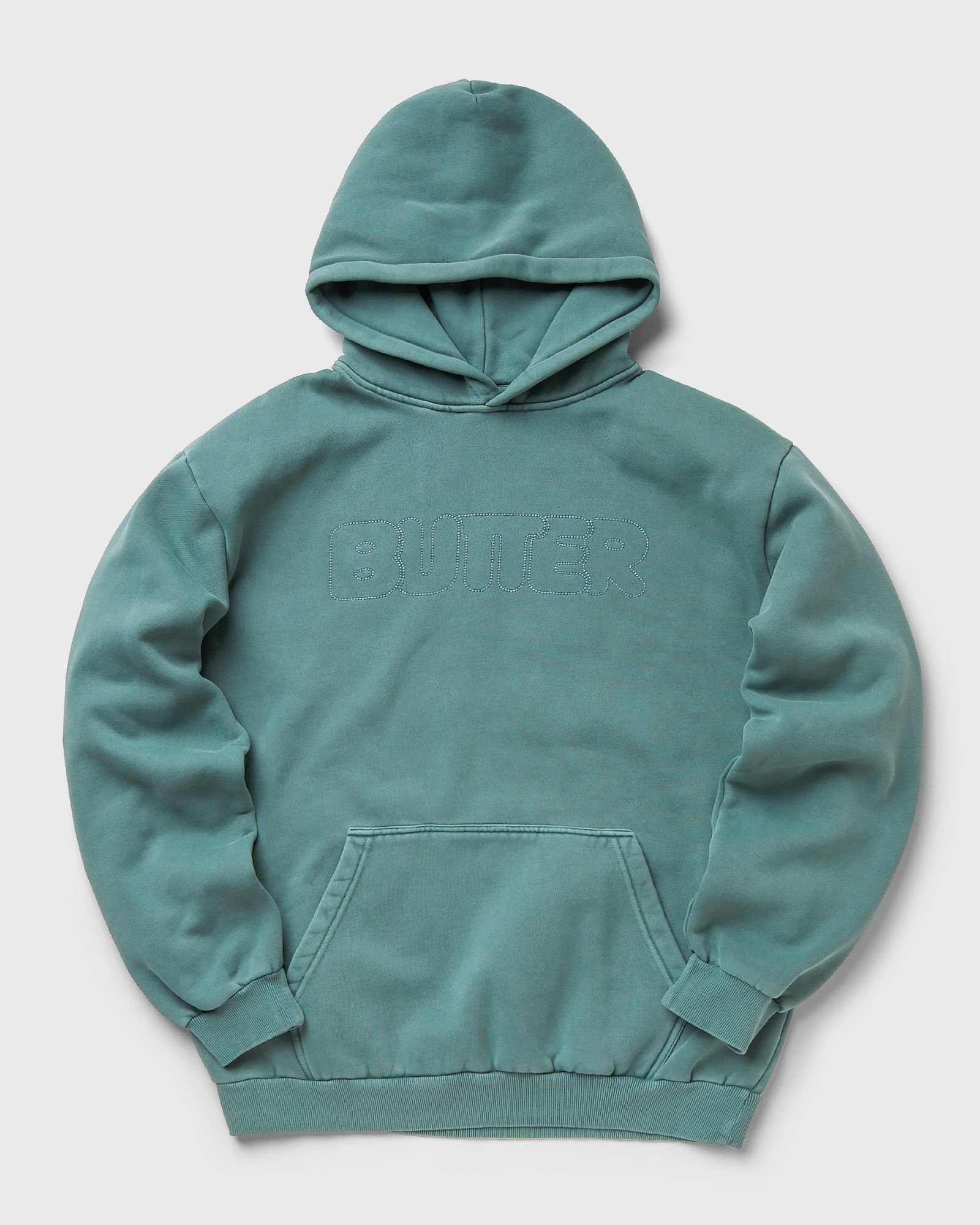 DISTRESSED DYE PULLOVER HOODIE