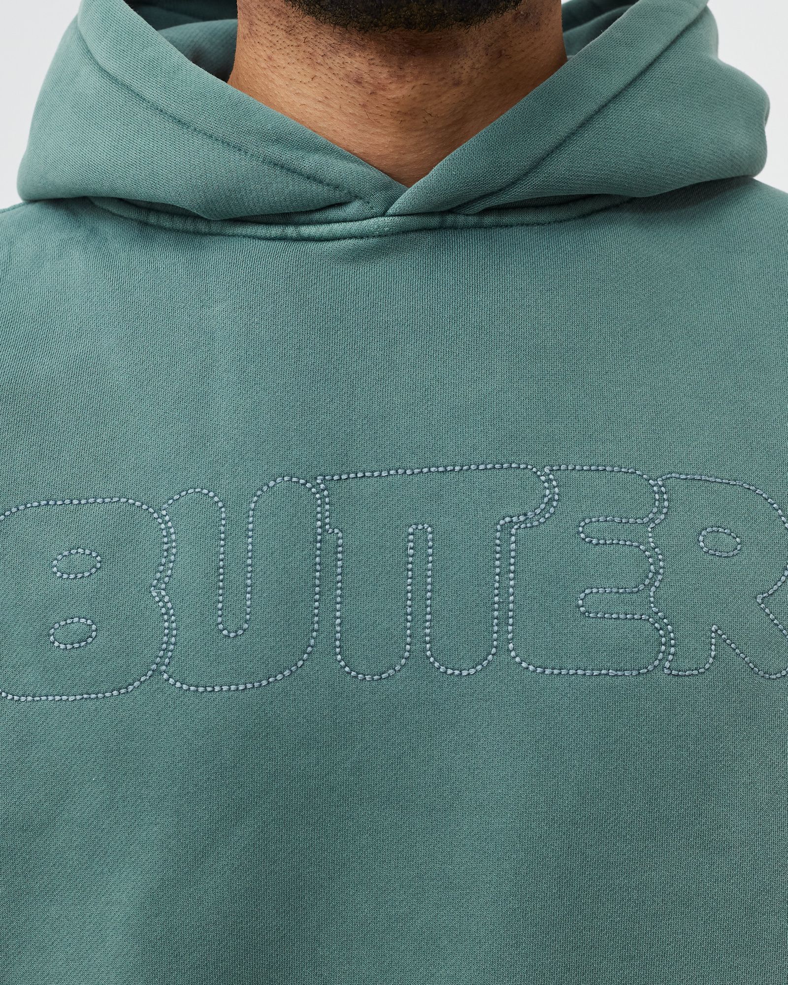 DISTRESSED DYE PULLOVER HOODIE