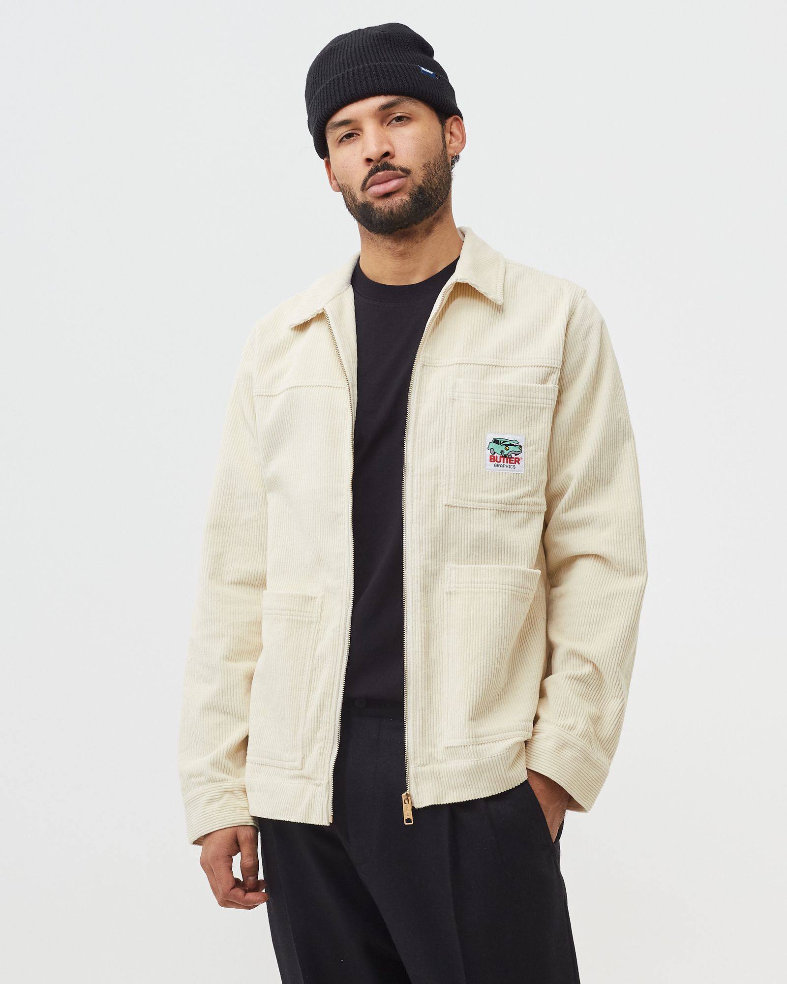 HIGH WALE CORD ZIP THRU OVERSHIRT