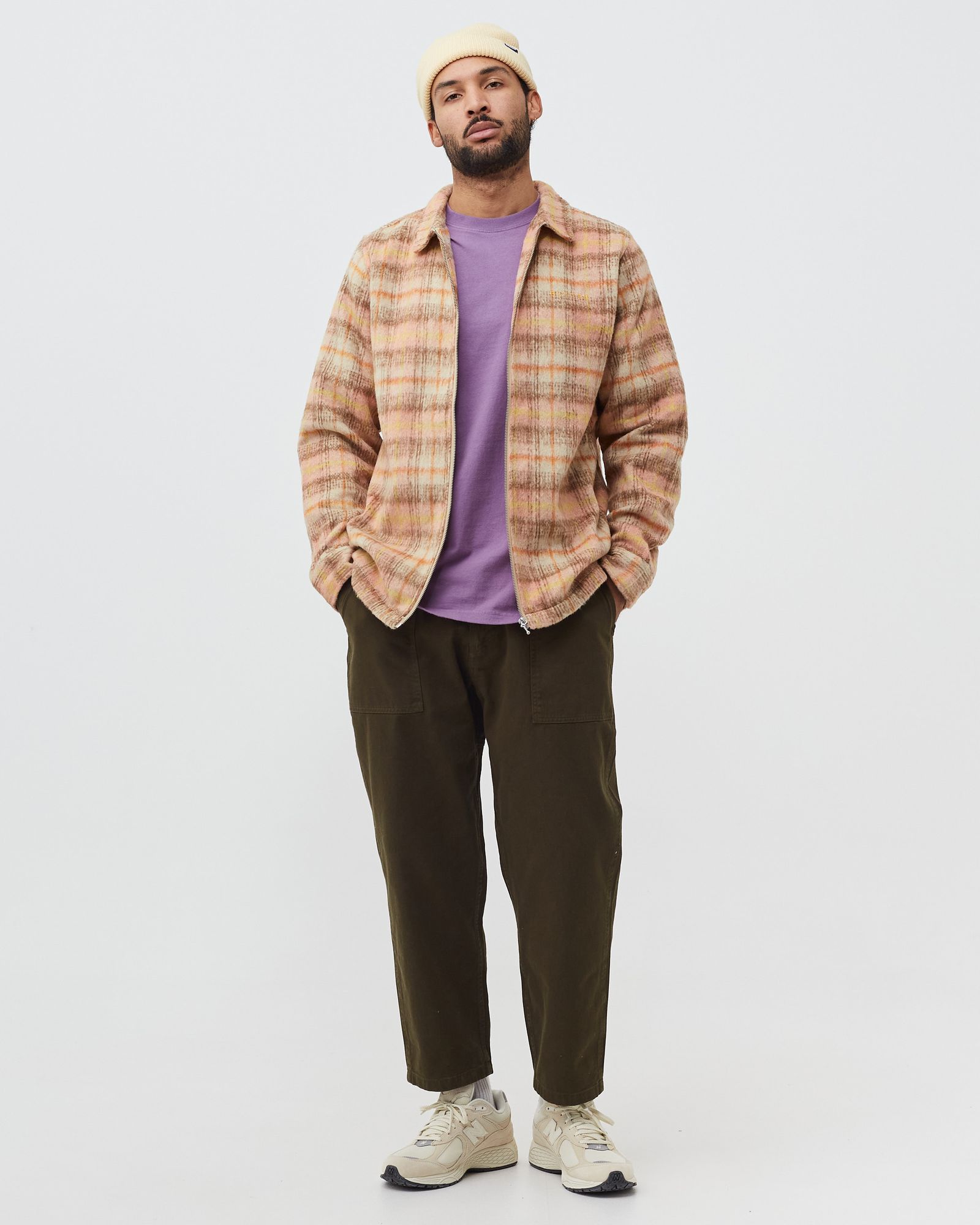 PLAID FLANNEL ZIP THRU SHIRT