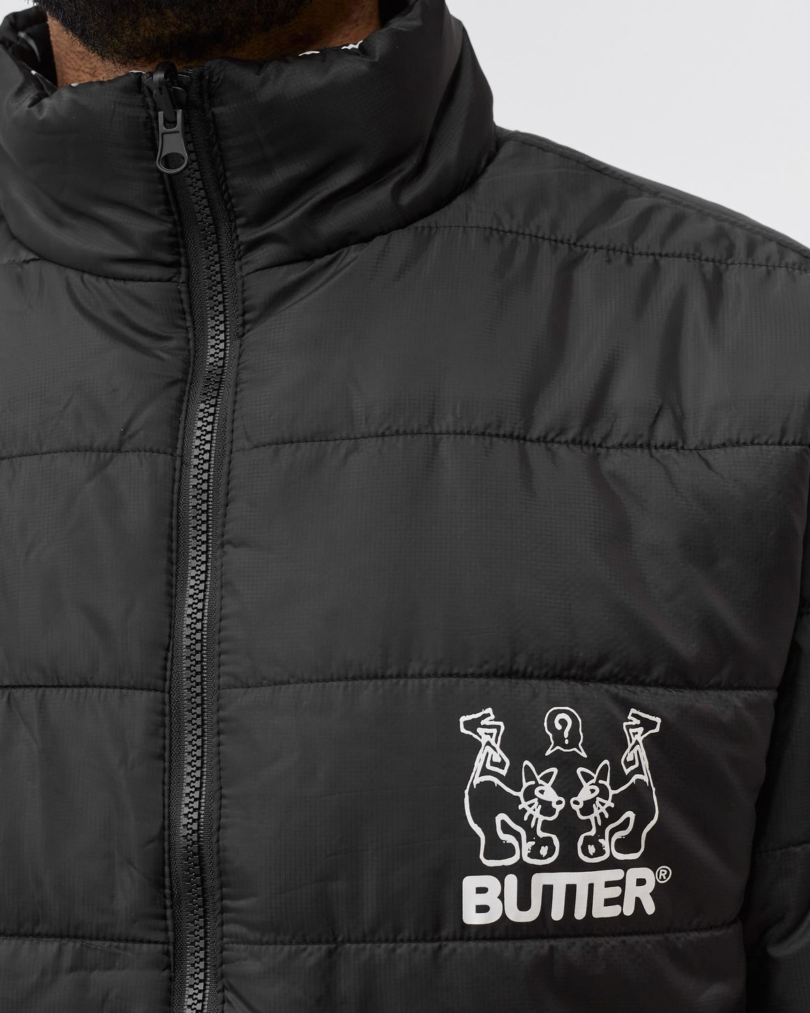 Butter Goods JUN REVERSIBLE PUFFER JACKET Black | BSTN Store