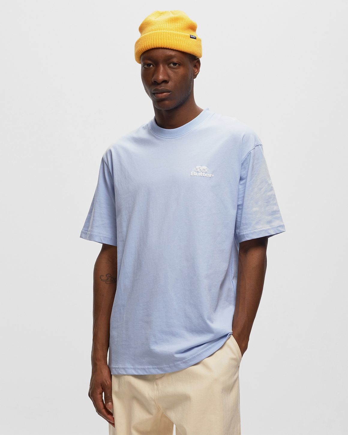 【BUTTER GOODS】 Organic Tee : Sea Foam Butter Goods Organic Tee Blue | BSTN Store