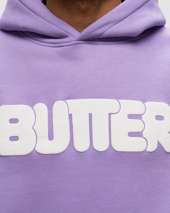 Butter Goods Puff Rounded Logo Pullover Hood Purple | BSTN Store