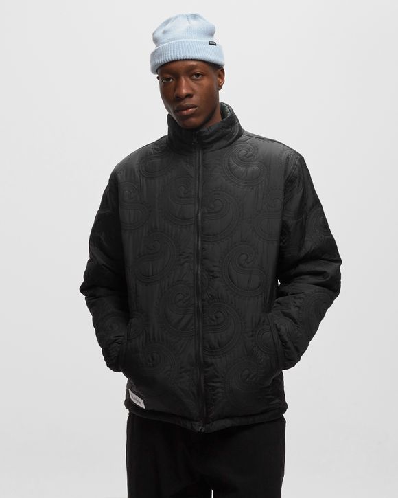 Paisley Reversible Puffer Jacket - black