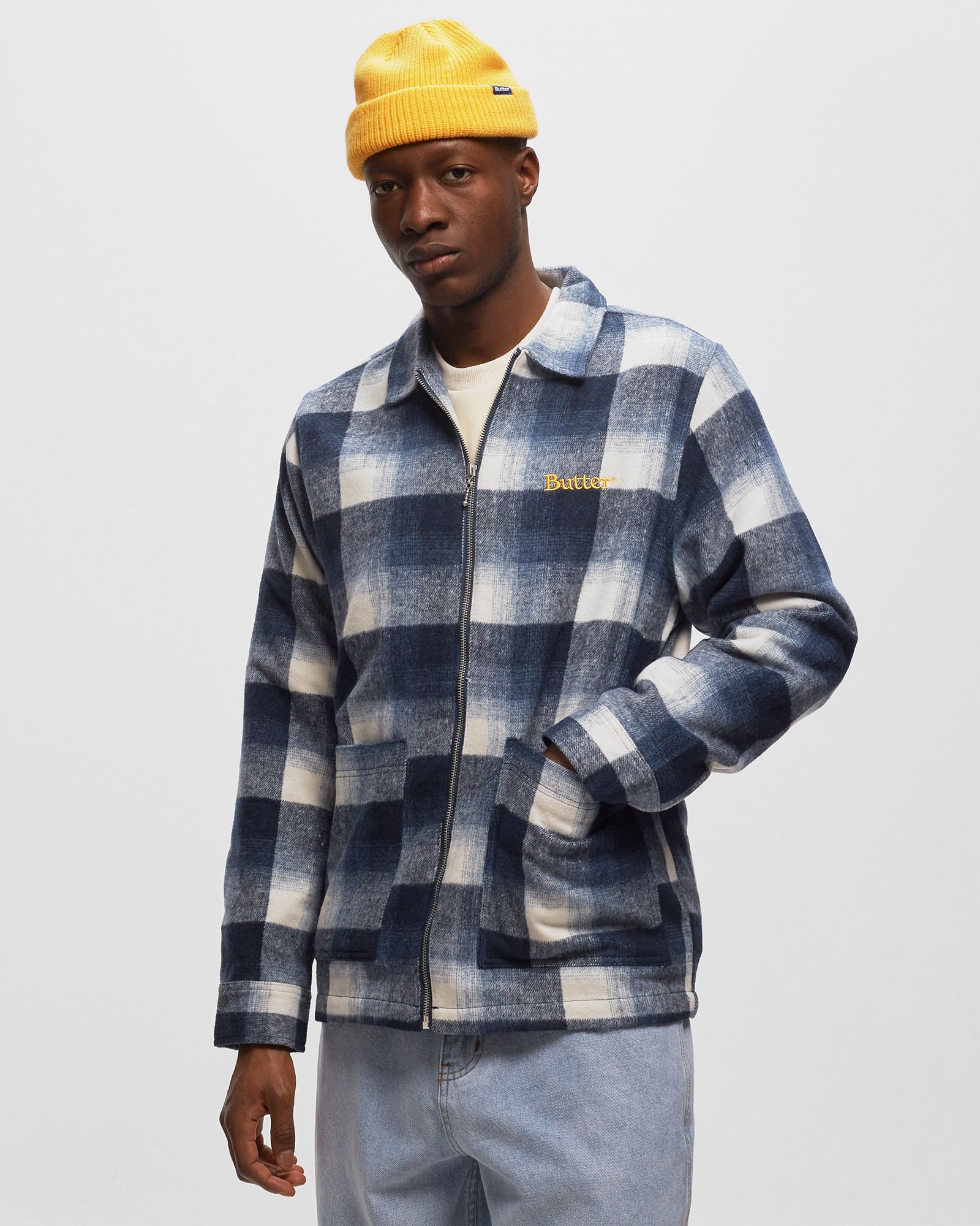 Plaid Zip Thru Overshirt