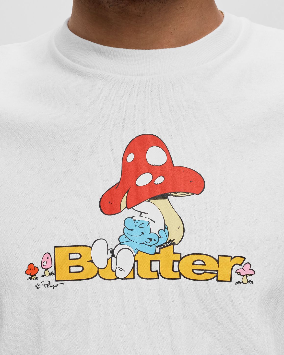 GOODS】 LAZY TEE LOGO 【BUTTER (BLACK)