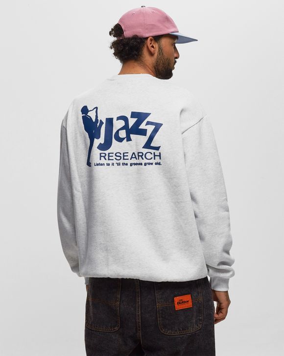 Butter Goods Jazz Research Crewneck Sweatshirt Grey - ASH GREY