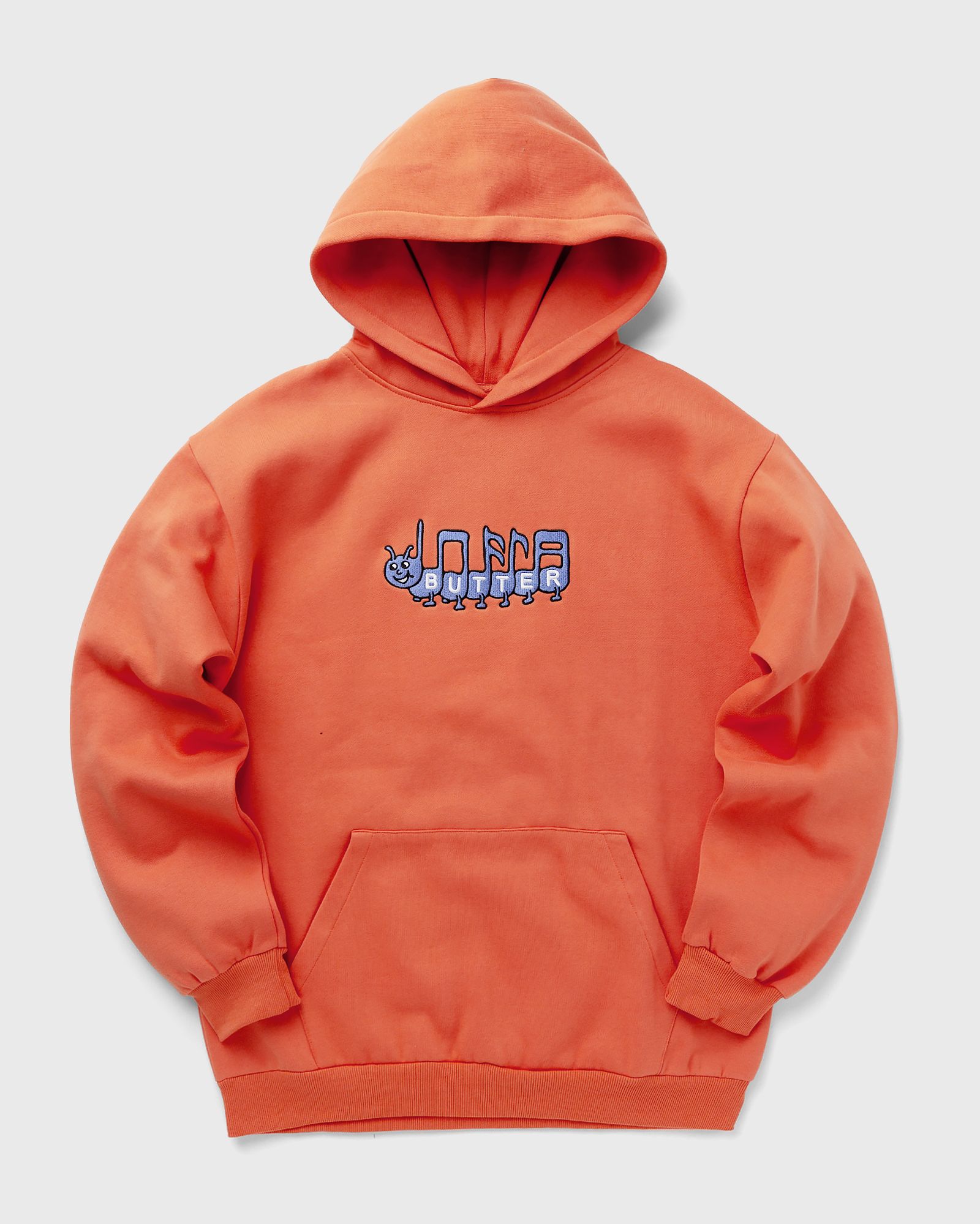 Butter Goods - caterpillar embroidered pullover hood men hoodies orange in größe:m