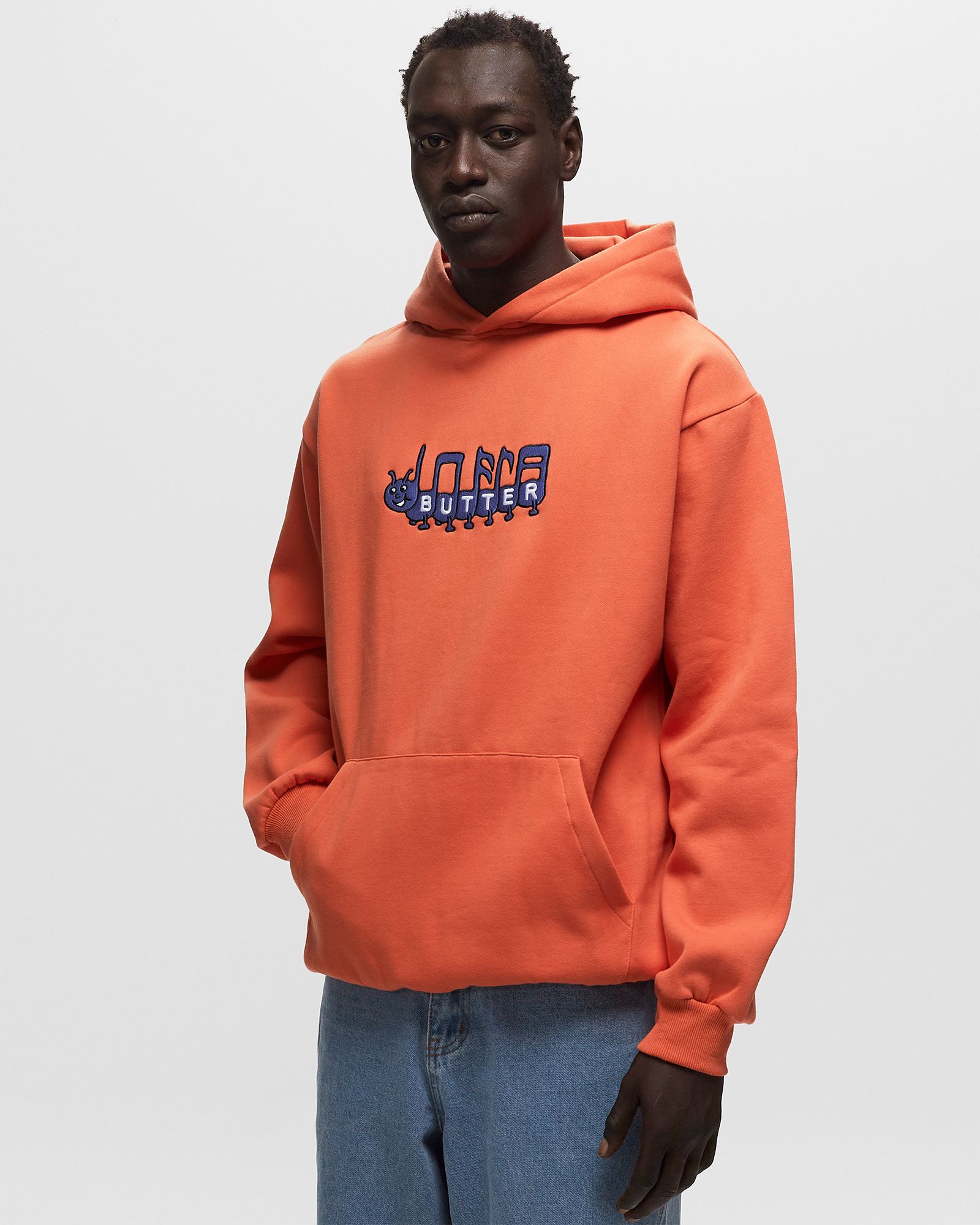 Caterpillar Embroidered Pullover Hood