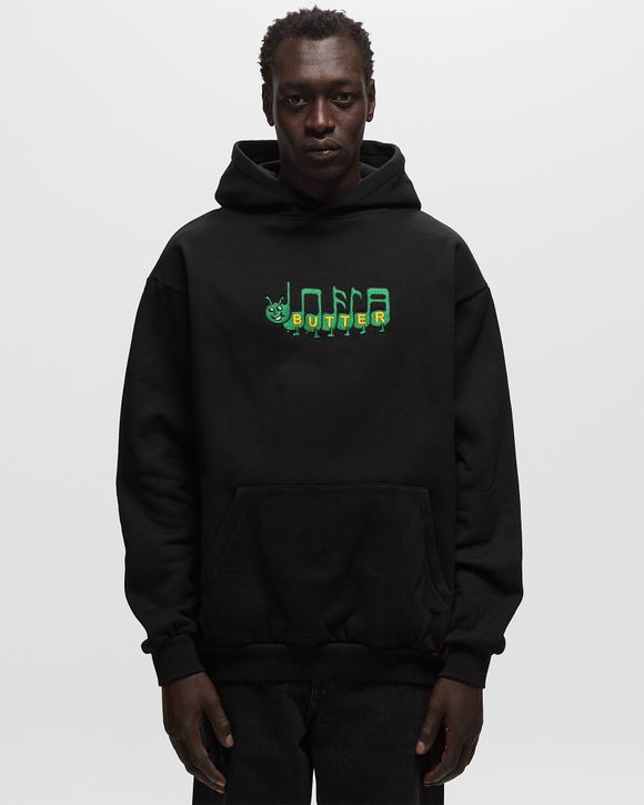 Butter Goods Caterpillar Embroidered Pullover Hood Black