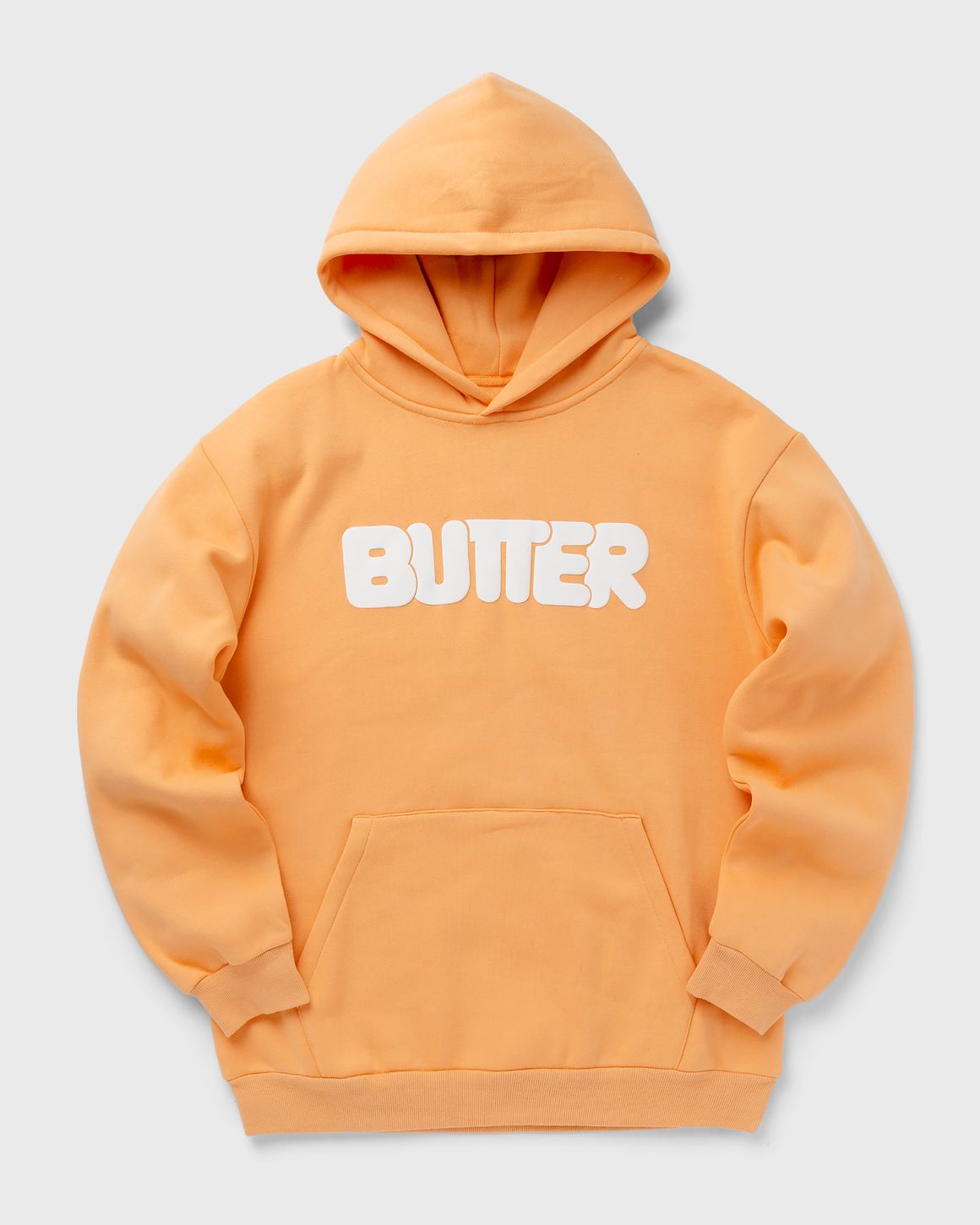 【BUTTER GOODS】 Rounded Logo Crewneck Sweatshirt, Orange Rounded Logo Crewneck Sweatshirt in Washed Orange by Butter