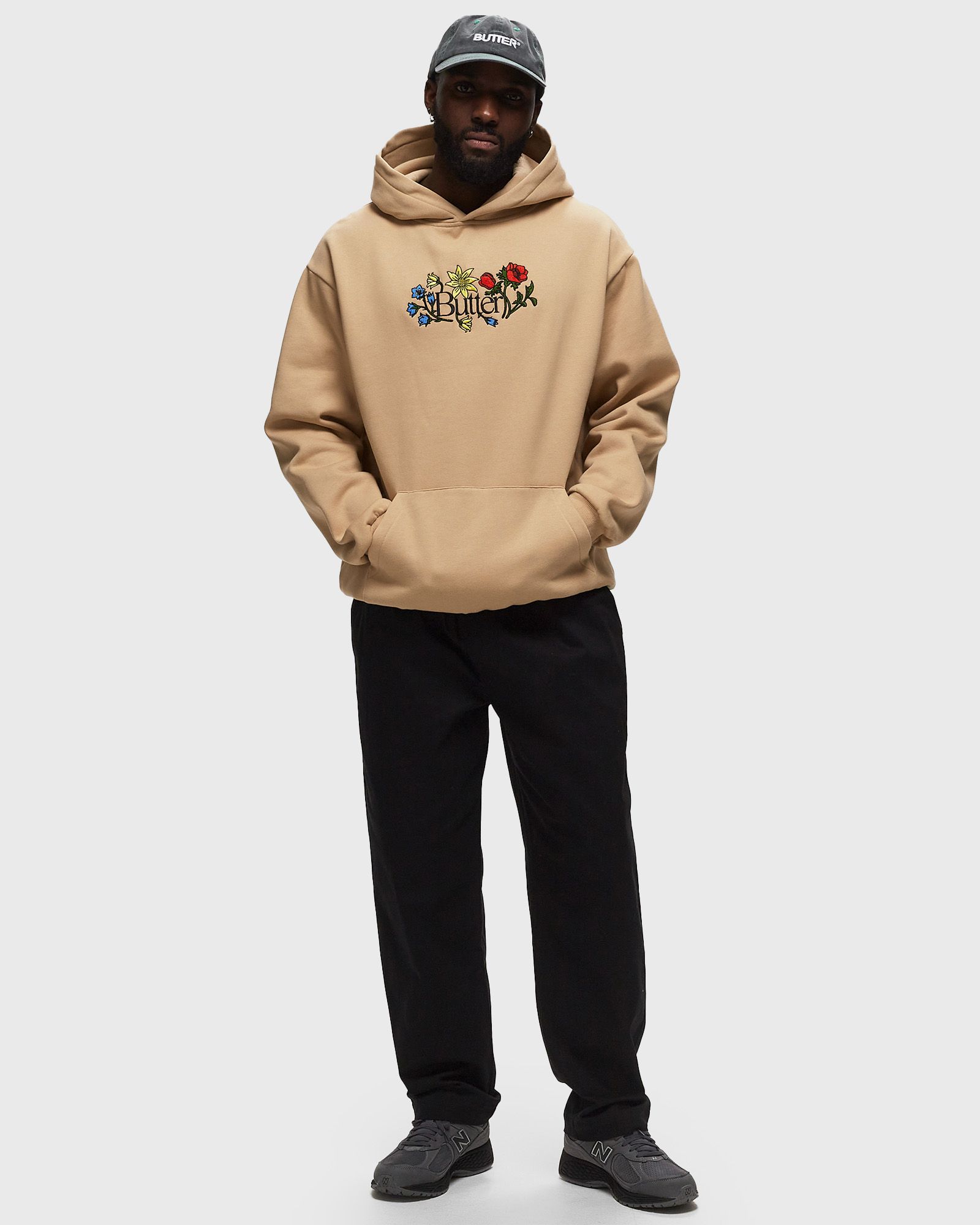 Floral Embroidered Pullover Hood