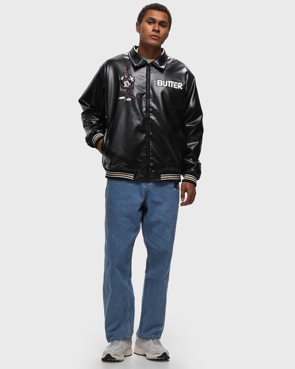 [UNISEX] CUL Reversible Leather and Paisley Bomber Jacket (Black)