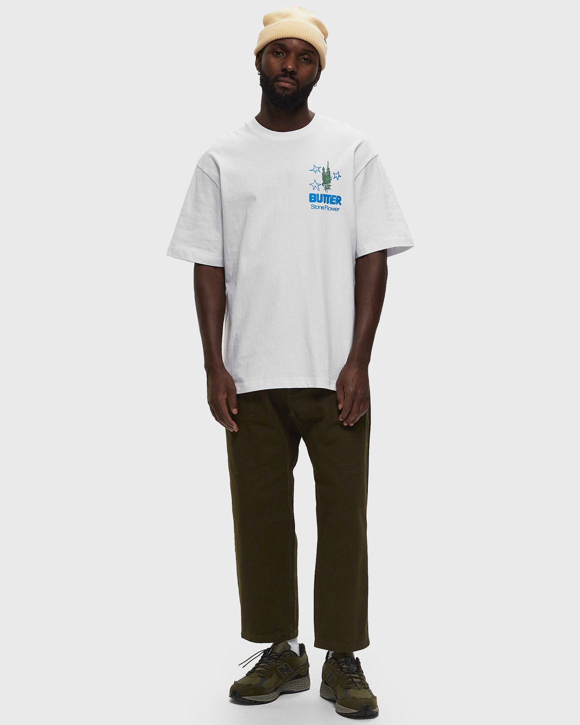 Butter Goods Stone Flower Tee White | BSTN Store