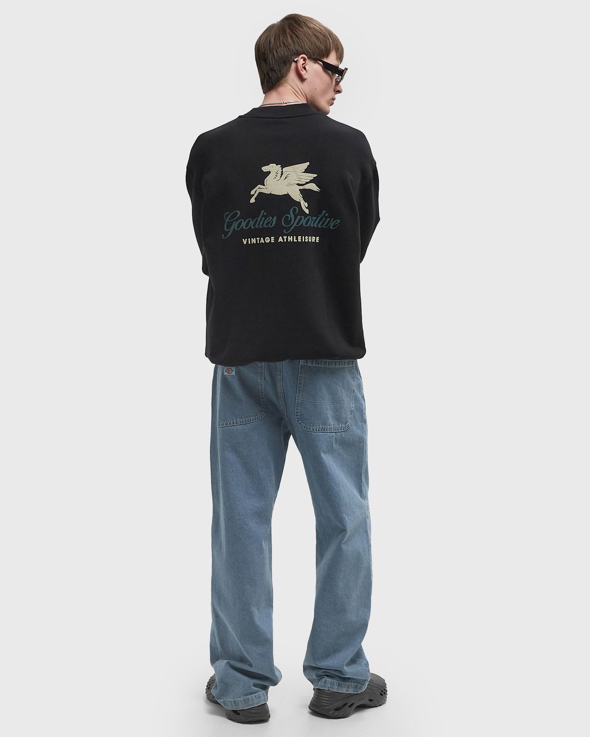 Goodies Sportive 550GMS PREMIUM BLACK CREWNECK PUFF PRINT