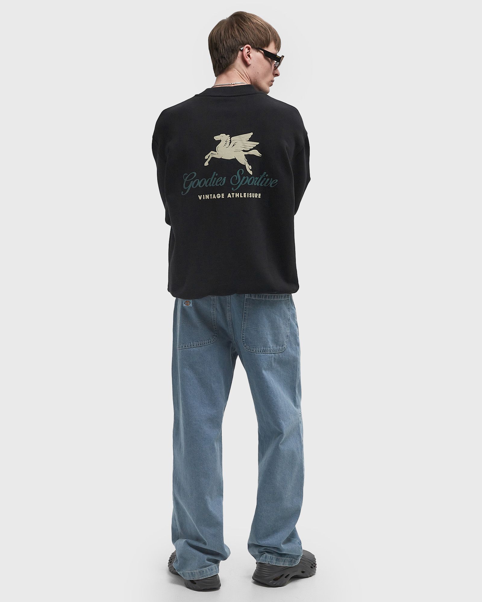 550GMS PREMIUM  BLACK CREWNECK PUFF PRINT