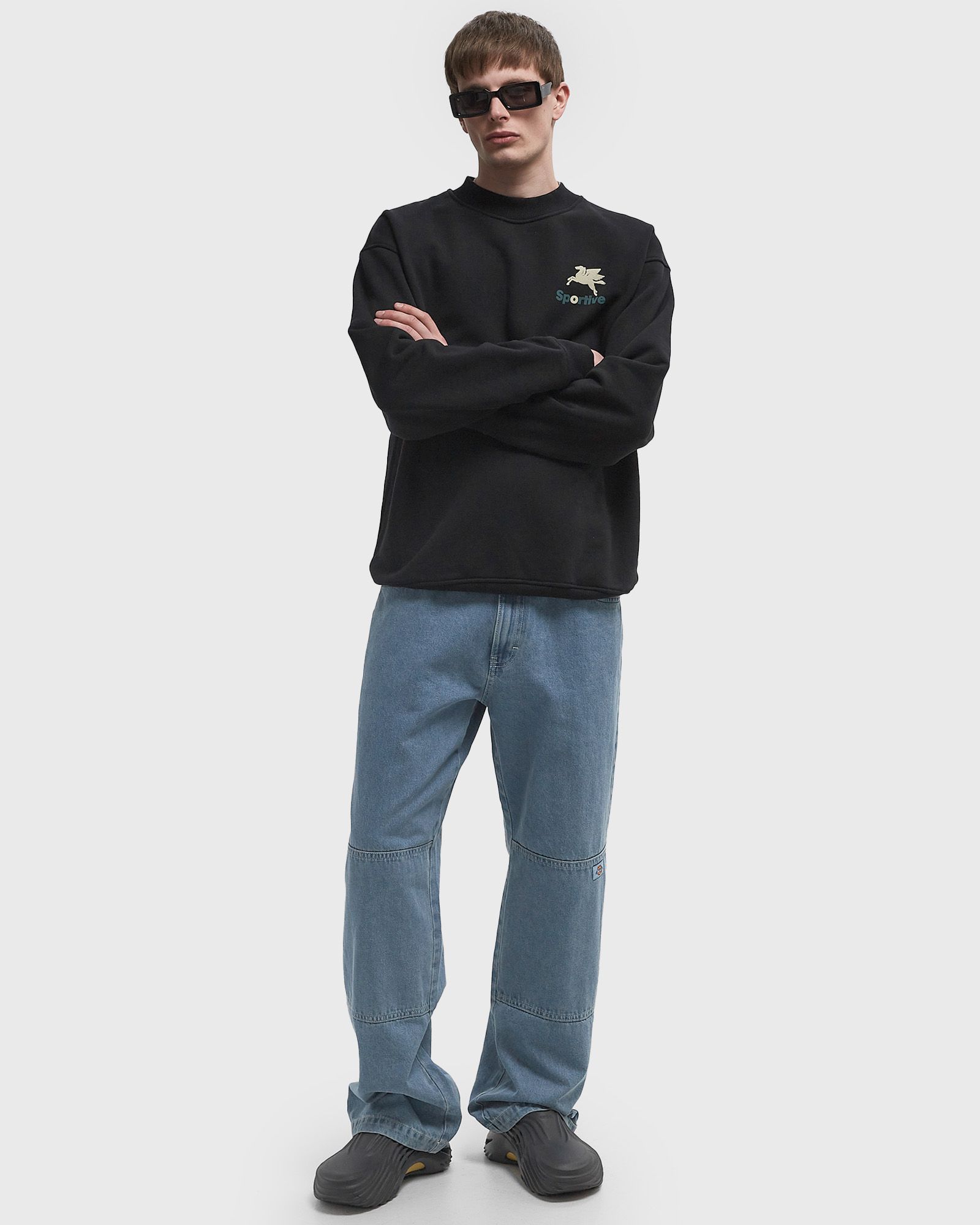 550GMS PREMIUM  BLACK CREWNECK PUFF PRINT