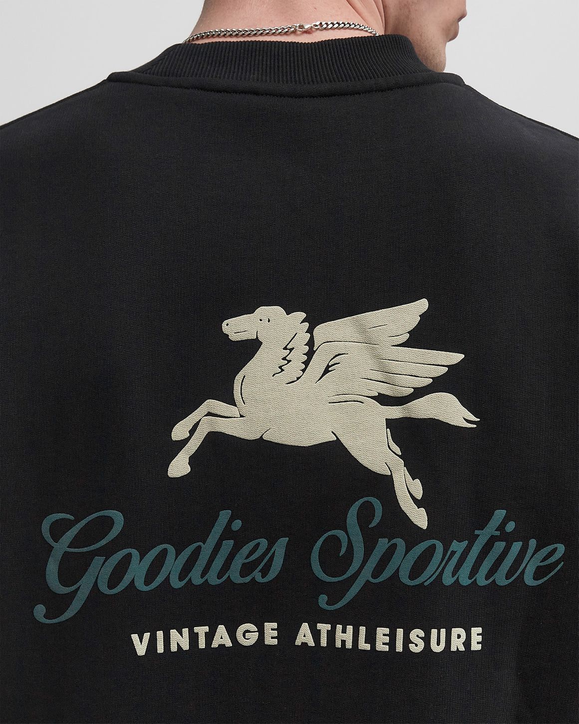 Goodies Sportive 550GMS PREMIUM BLACK CREWNECK PUFF PRINT