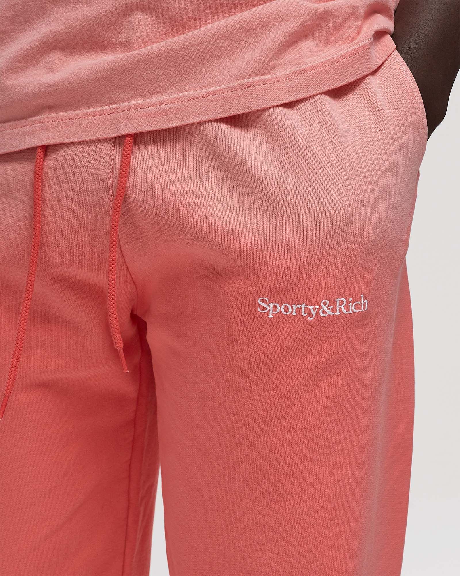 Serif Logo Embroidered Sweatpants Dip Dye