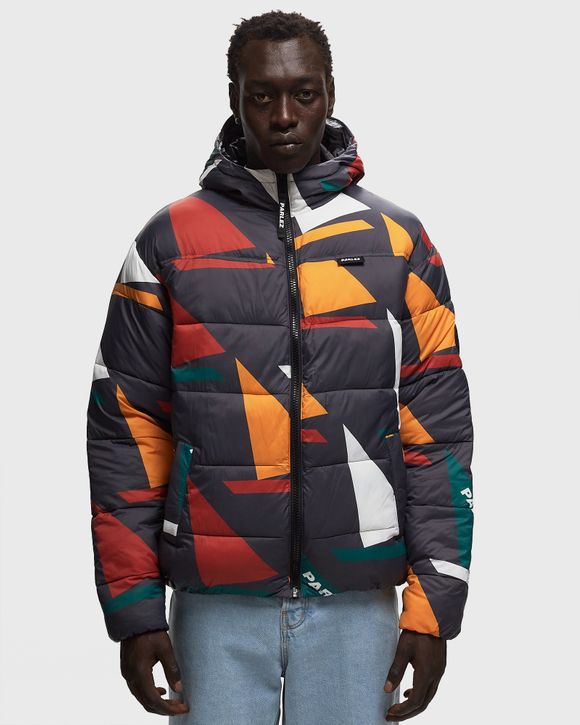 Multi color puffer clearance jacket