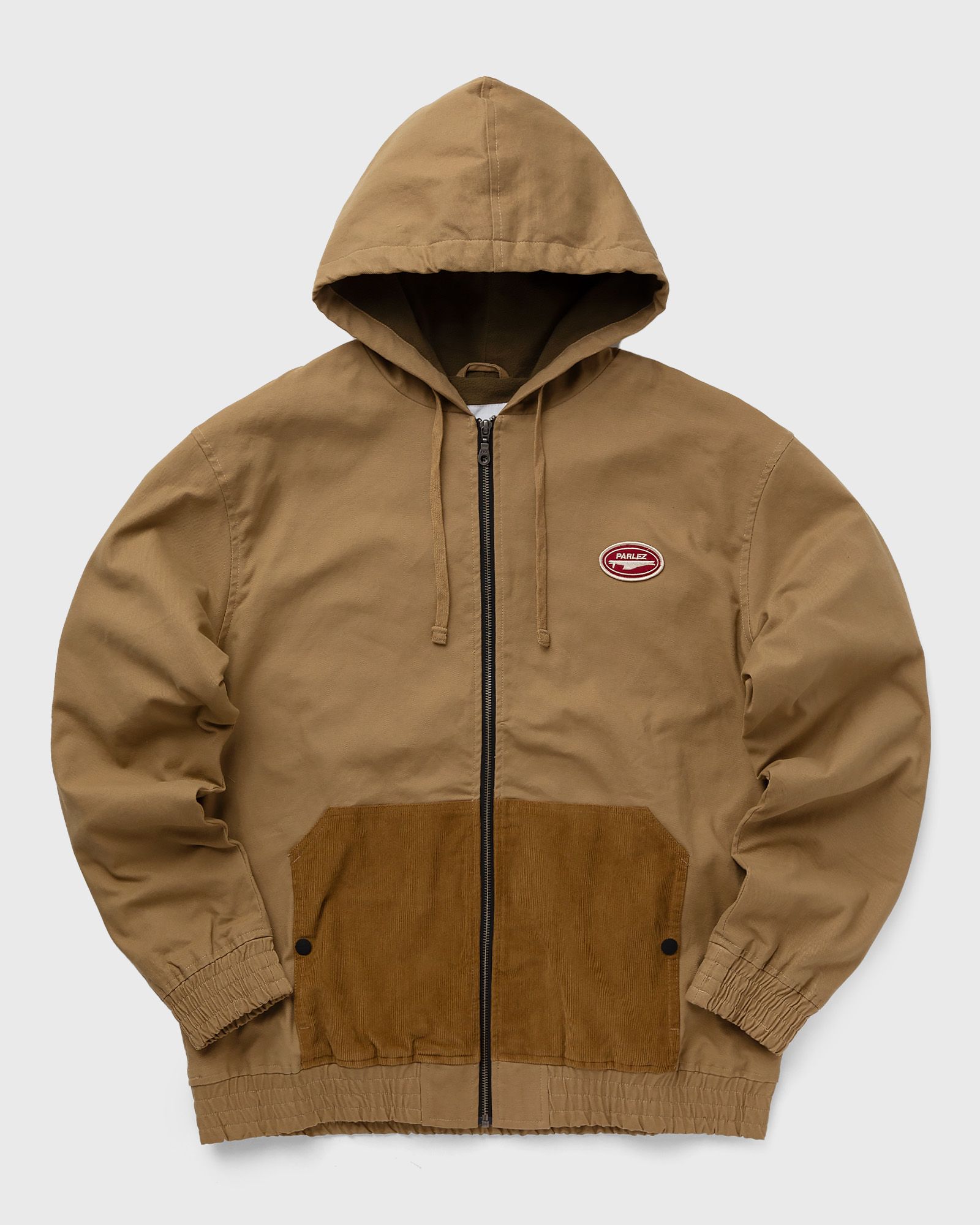 Parlez - fasten hood jacket men windbreaker brown in größe:xl