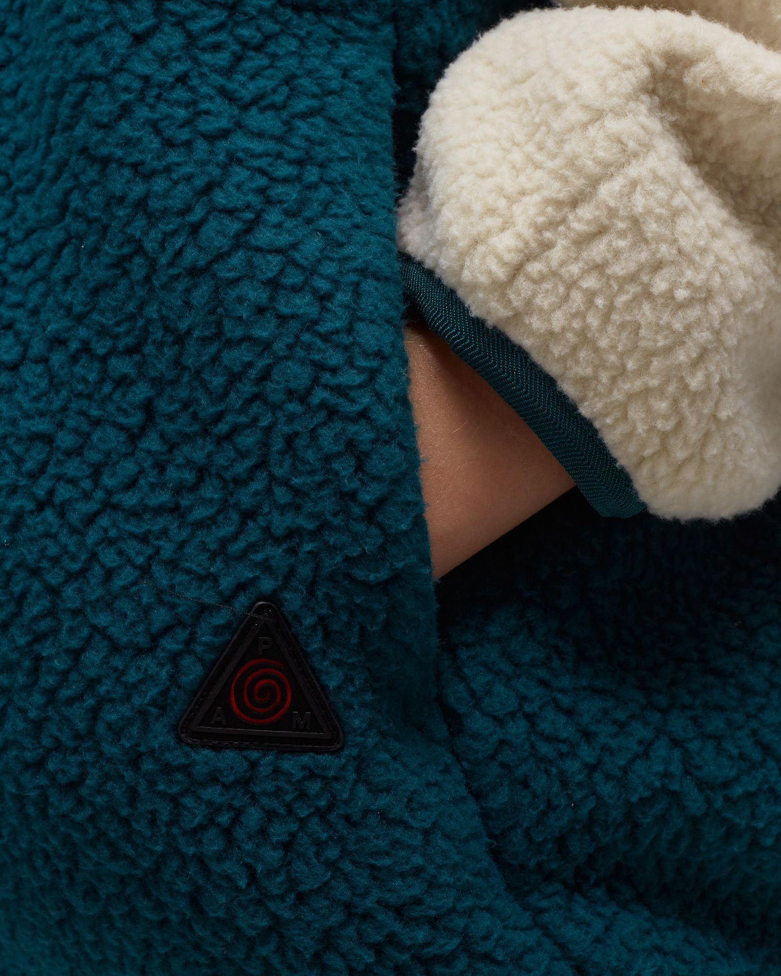 MIRAGE 1/2 ZIP RECYCLED SHEARLING ANORAK