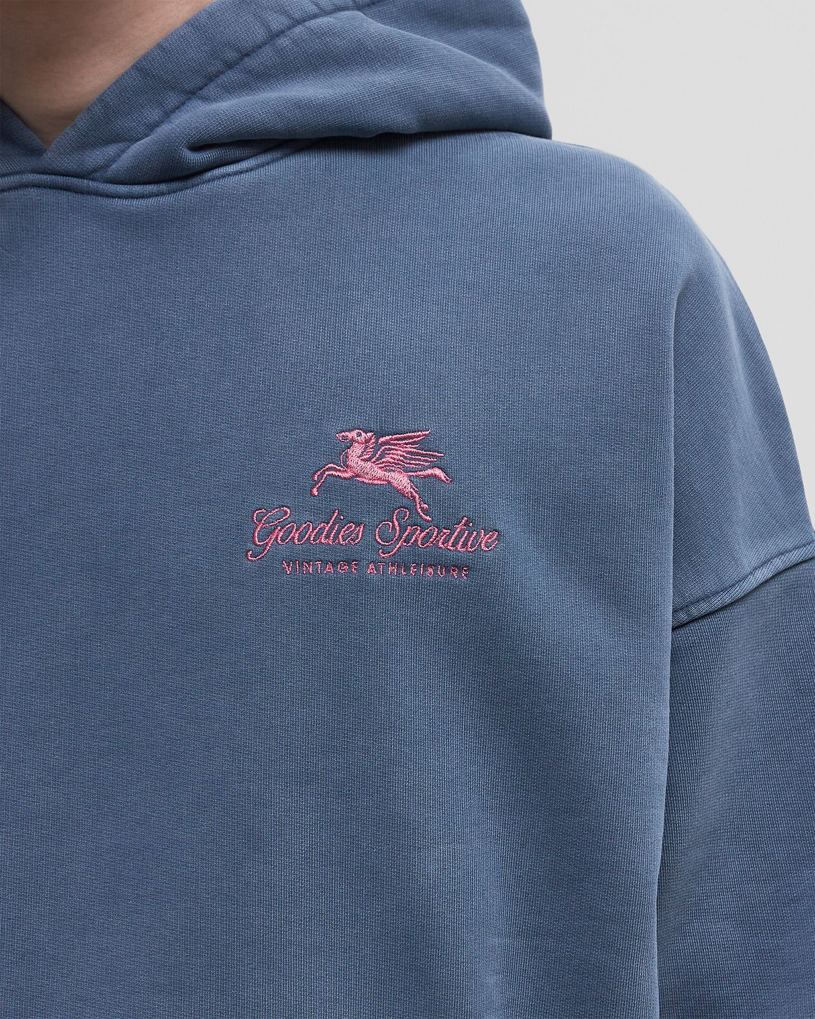 550G  WASHED PREMIUM BLUE HOODIE