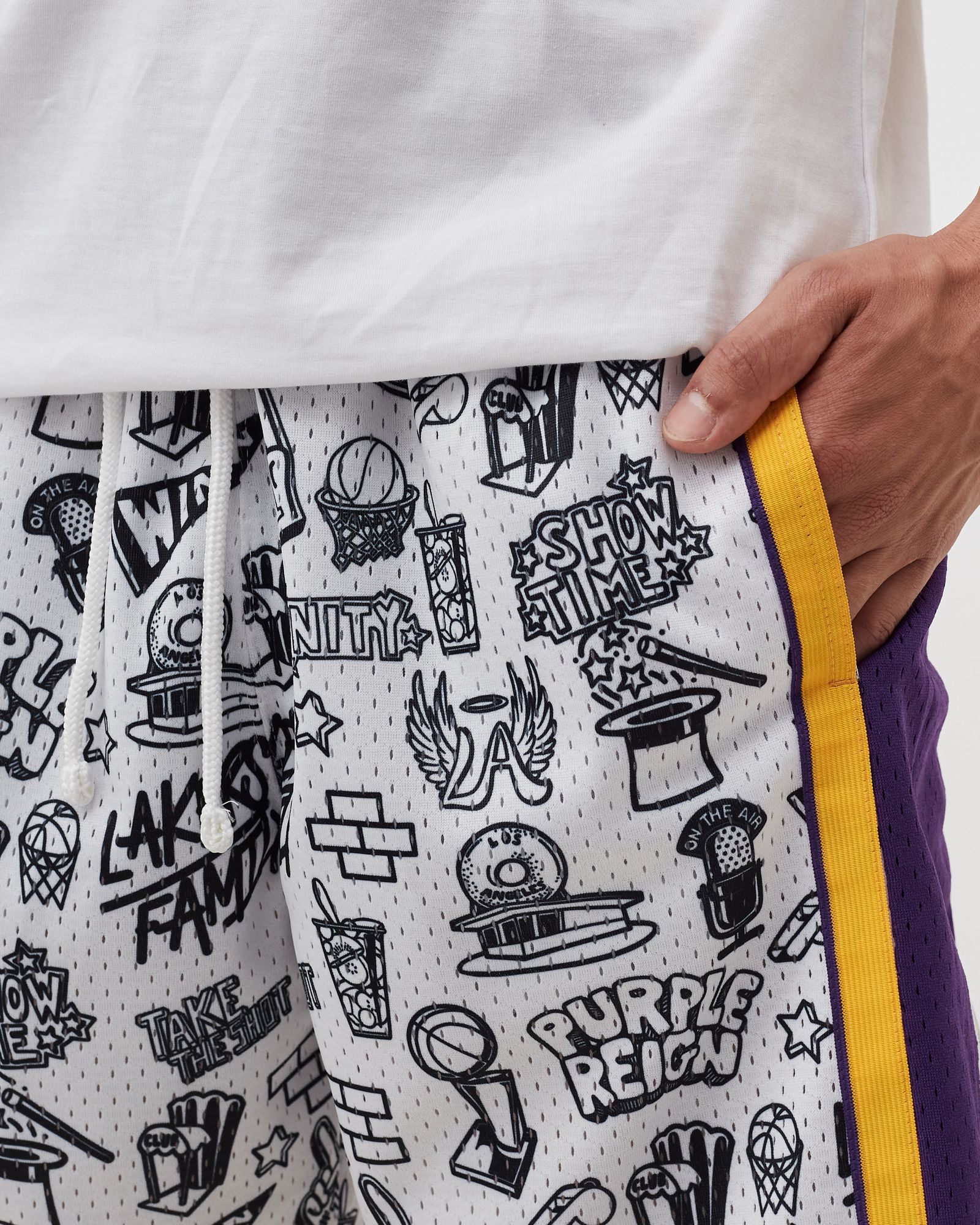 NBA DOODLE SWINGMAN SHORTS LAKERS 2009