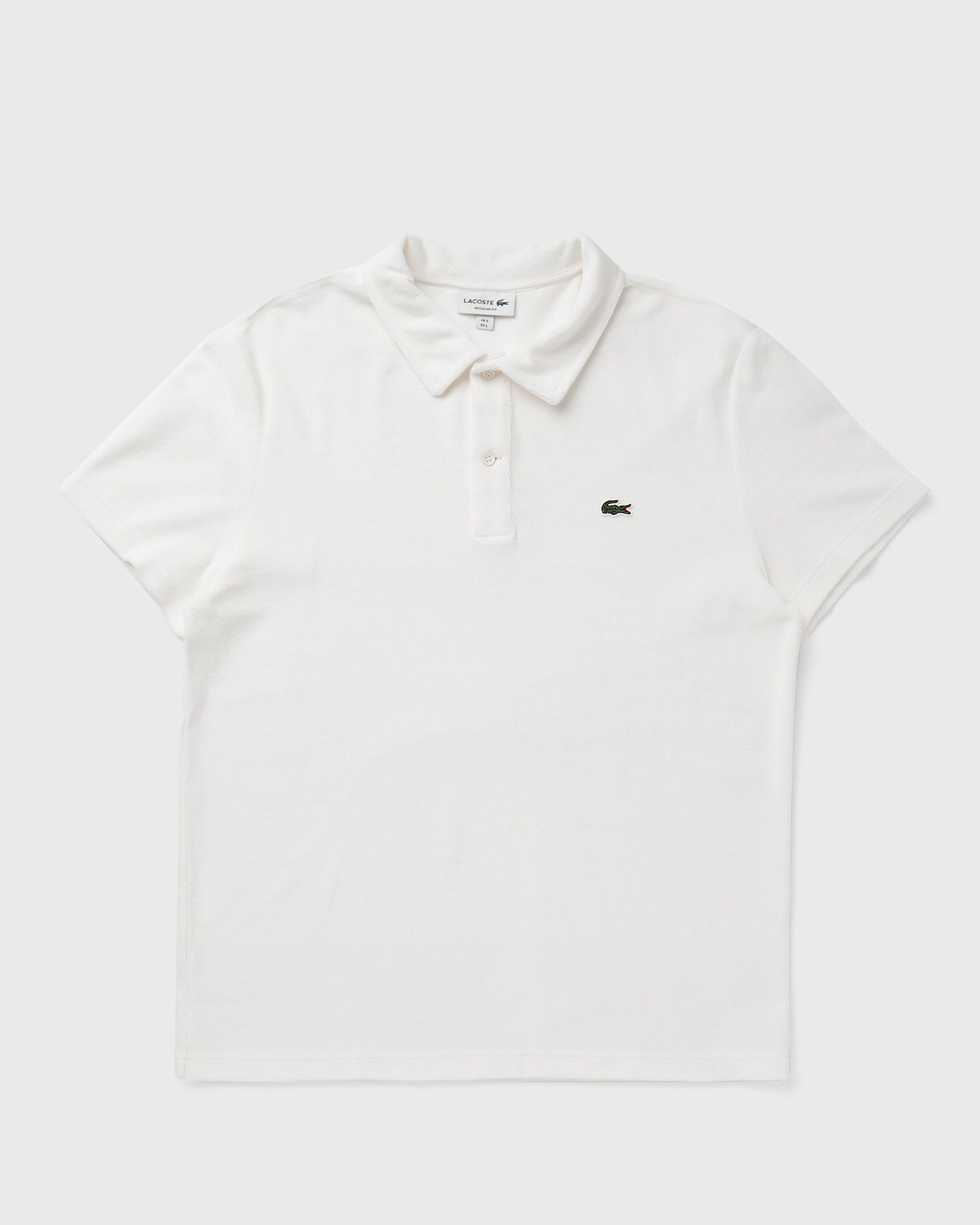 Lacoste - men's regular fit terry polo men polos white in größe:xl