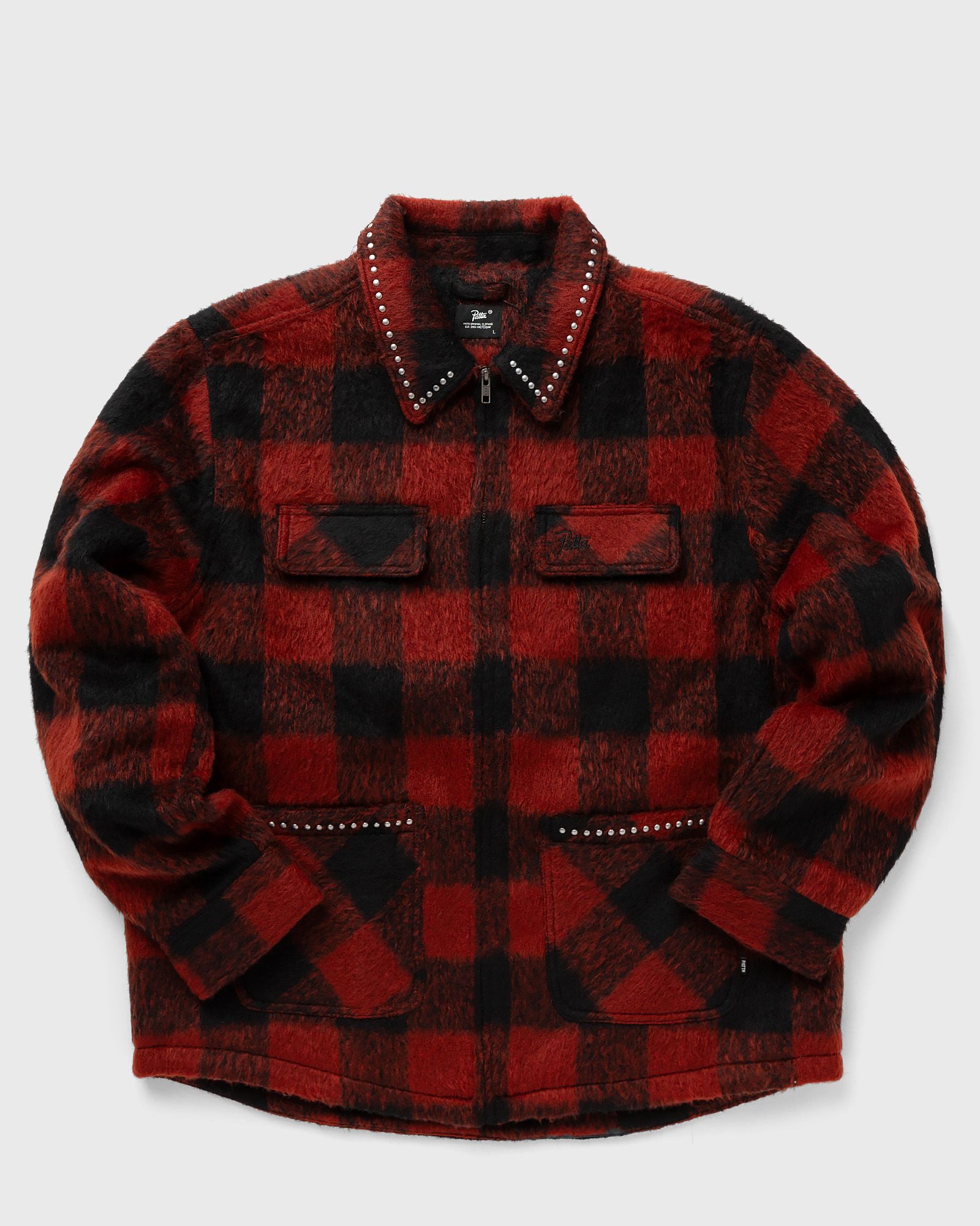 PATTA - check car coat men coats|overshirts red in größe:xl