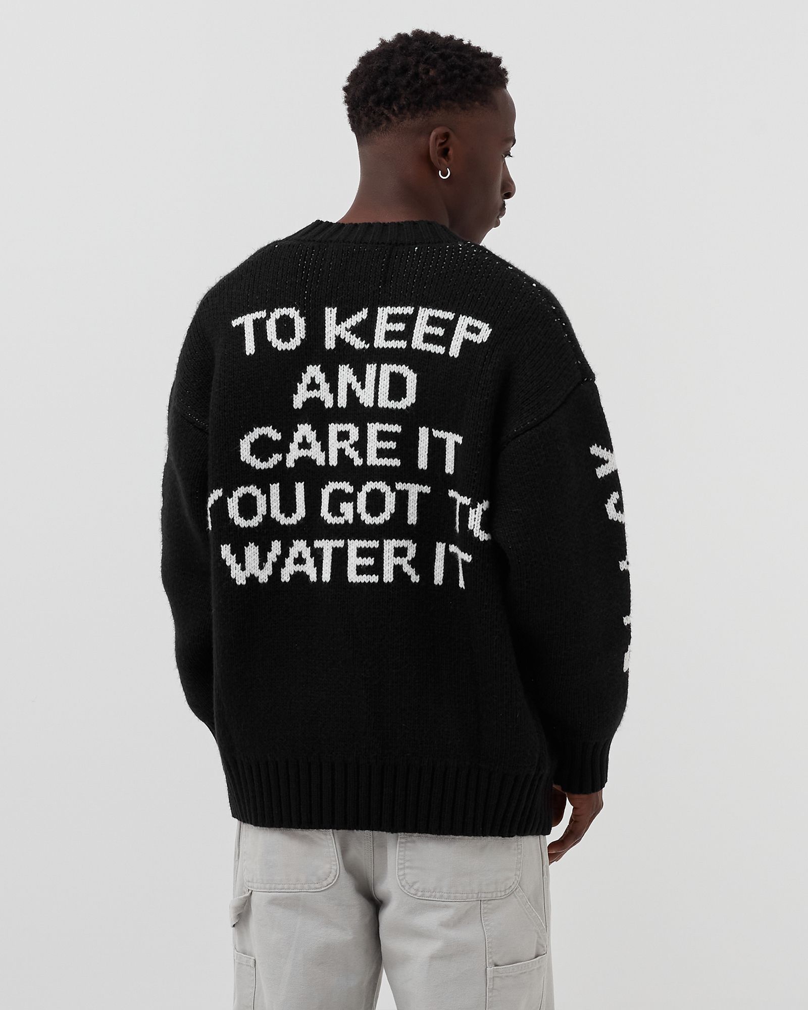 BLACK ROSES KNITTED CARDIGAN