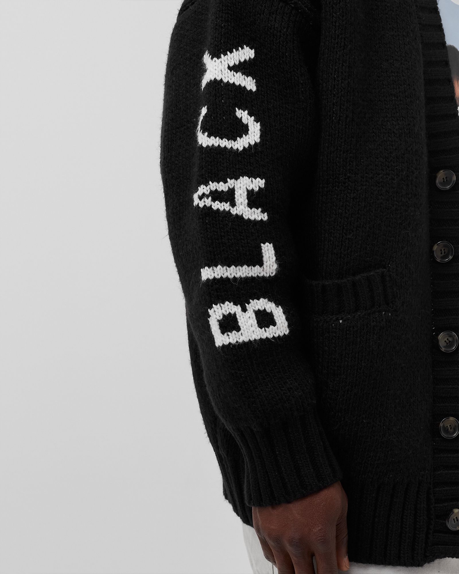 BLACK ROSES KNITTED CARDIGAN