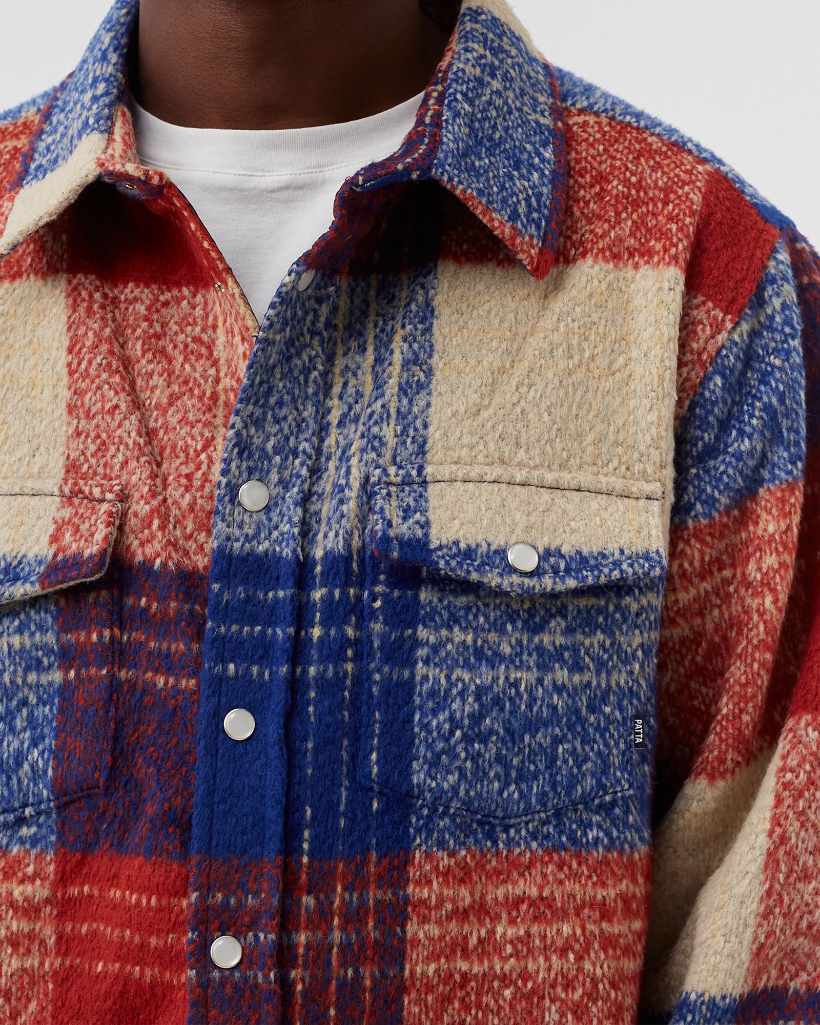 WOOL CHECK OVERSHIRT