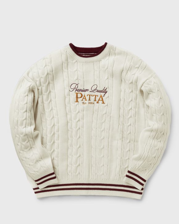 PATTA PATTA PREMIUM CABLE KNITTED SWEATER White | BSTN Store